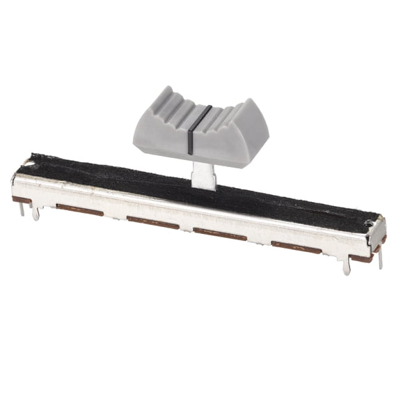 Uxcell 75mm Straight Slide Potentiometer B10K Ohm Grey Black Knobs