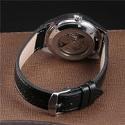 Classical Men's Automatic Self wind Mechanical Watch AUTO Date Function Male Formal Leather Strap Wristwatch
