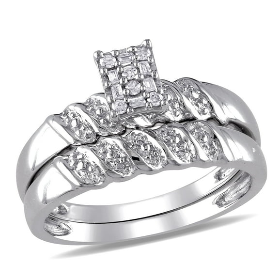 Everly Women's Diamond Sterling Silver Bridal Set