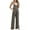 Khaki, variant on Akafmk Plus Size Jumpsuits for Women Summer, Casual Rompers for Women, Solid High Waist Wide Leg Button Jumpsuit Loose Fitting Overalls
