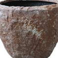 thumbnail image 4 of Benzara BM26608 Hand Made Round Bowl Like Rocky Sandstone Planter, Brown - Set of 3, 4 of 5