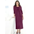 thumbnail image 4 of Woman Within Plus Size Lettuce Trim Knit Jacket Dress, 4 of 5