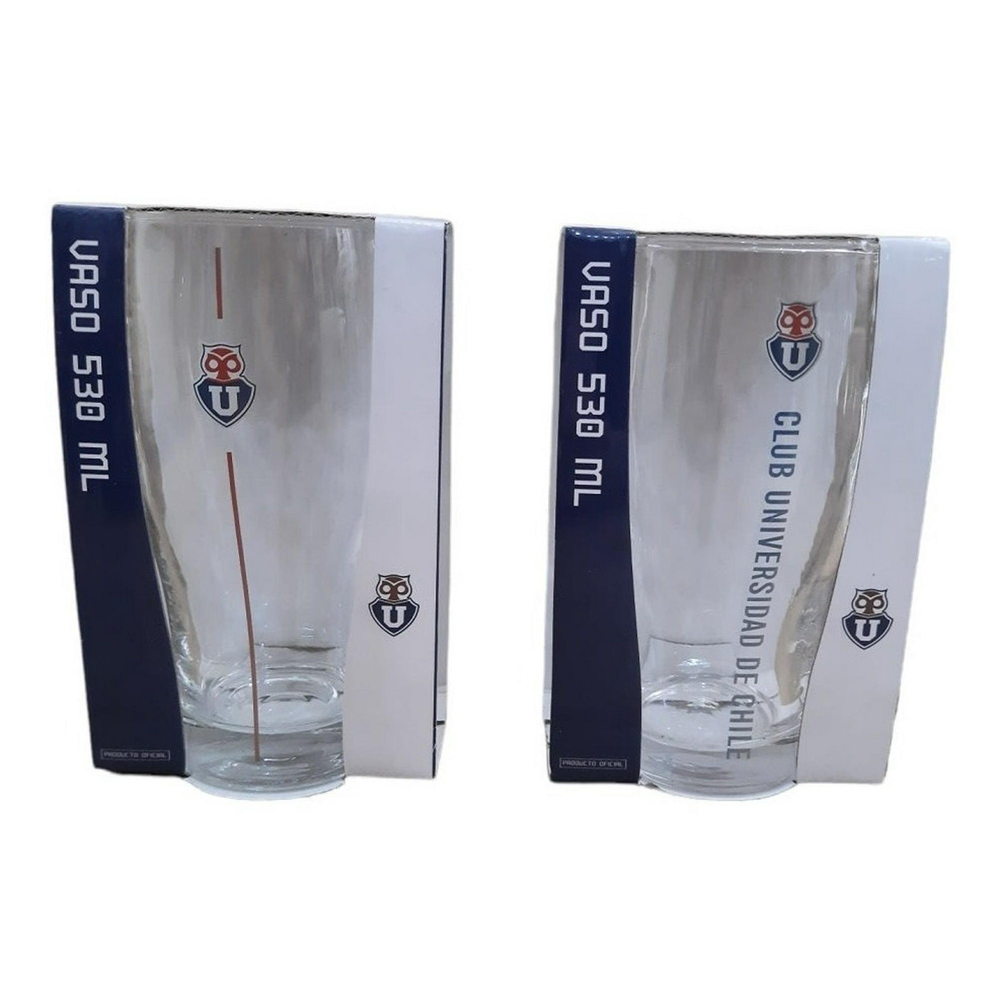 Vaso Vidrio Individual Cervecero Equipo Futbol 530 Ml