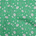 thumbnail image 1 of oneOone Cotton Jersey Green Fabric Scissor Diy Clothing Quilting Fabric Print Fabric By Yard 58 Inch Wide, 1 of 6