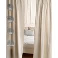 thumbnail image 4 of The Art Box Linen Curtains Striped Window Curtains 63 inches Striped Gray Home Farmhouse Door Window Drapes for Living Room Bedroom,Tie Top, 2 Panels Set, 4 of 6