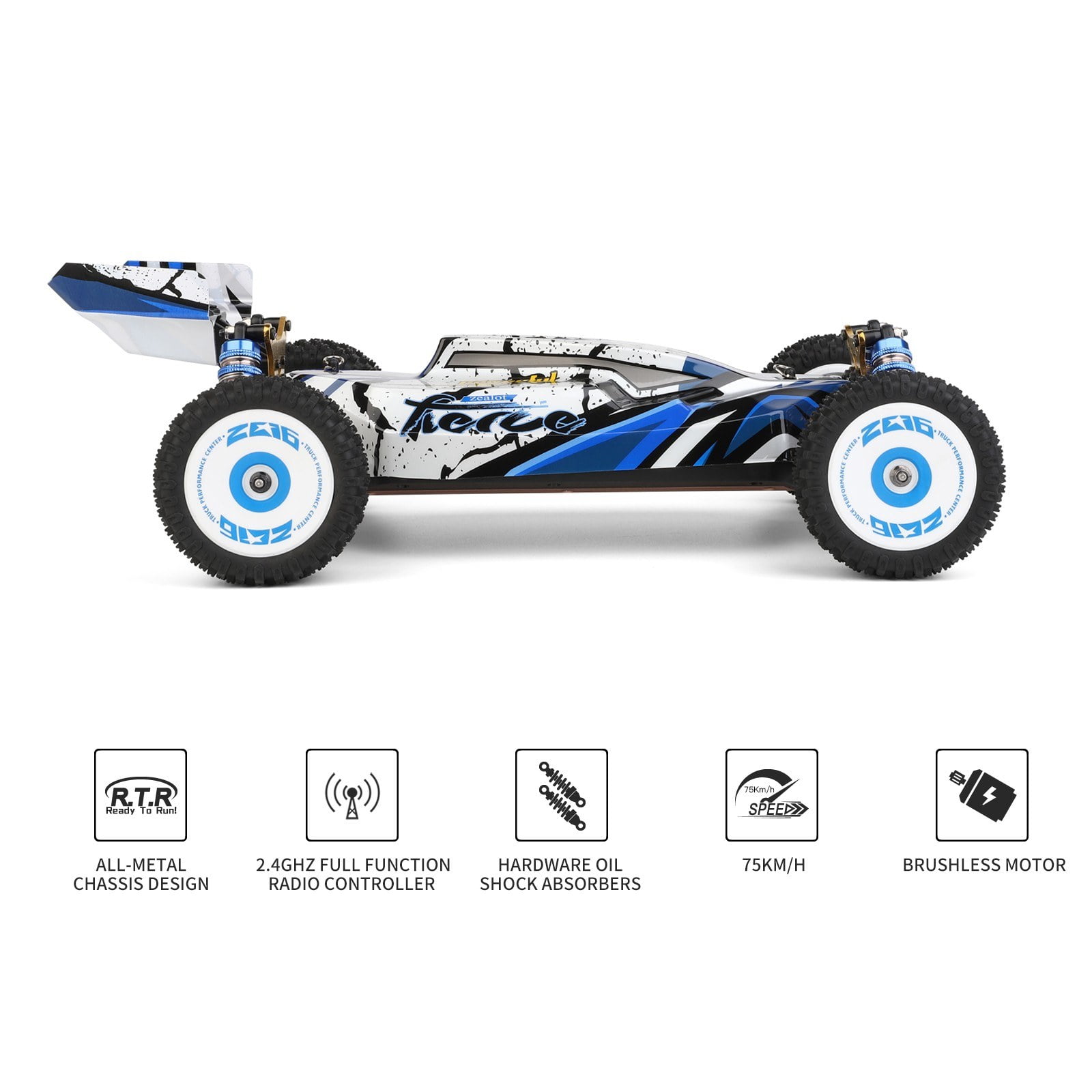 WLtoys 124017 1/12 Scale Off-Road RC Crawler 4WD 75km/h Metal Chassis
