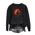 thumbnail image 2 of Inverlee Women's Halloween Sweatshirts Plus Size Pumpkin Ghost Graphic T-shirt Going Out Round Neck Sweatshirt Long Sleeve Tunic Pullover Tops Halloween Costumes, 2 of 4