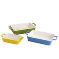 thumbnail image 2 of 10 Strawberry Street Nested Stoneware Bakeware with Handles, Set of 3, Multi Color, 2 of 6