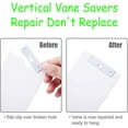 thumbnail image 3 of XNKOLMJ 12 Vertical Blind Repair Vane Savers  Louver Replacement Parts Maintenance Clips/Blind Fixers，White, 3 of 6