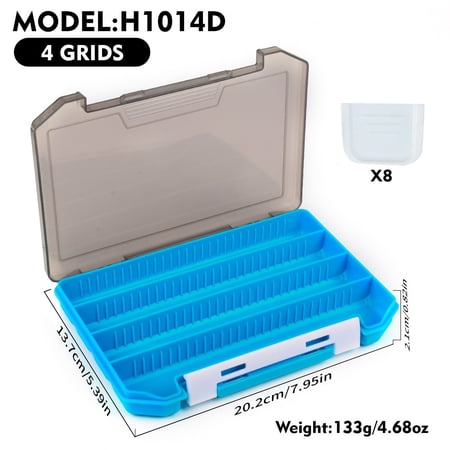 Compact 2-in-1 Fishing Tackle Box with Adjustable Dividers - Easy to Carry!