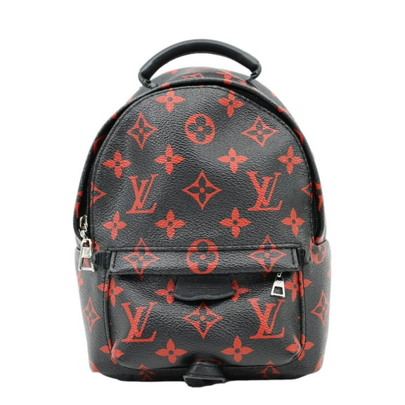 Pre-Owned Louis Vuitton Palm Springs Mini Monogram Infrarouge Canvas Backpack Bag Black