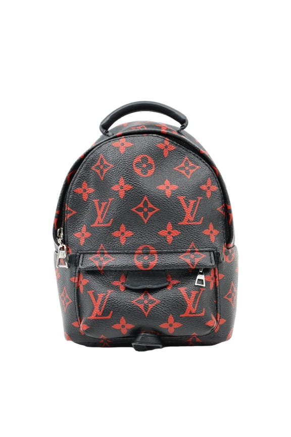 Pre-Owned Louis Vuitton Palm Springs Mini Monogram Infrarouge Canvas Backpack Bag Black