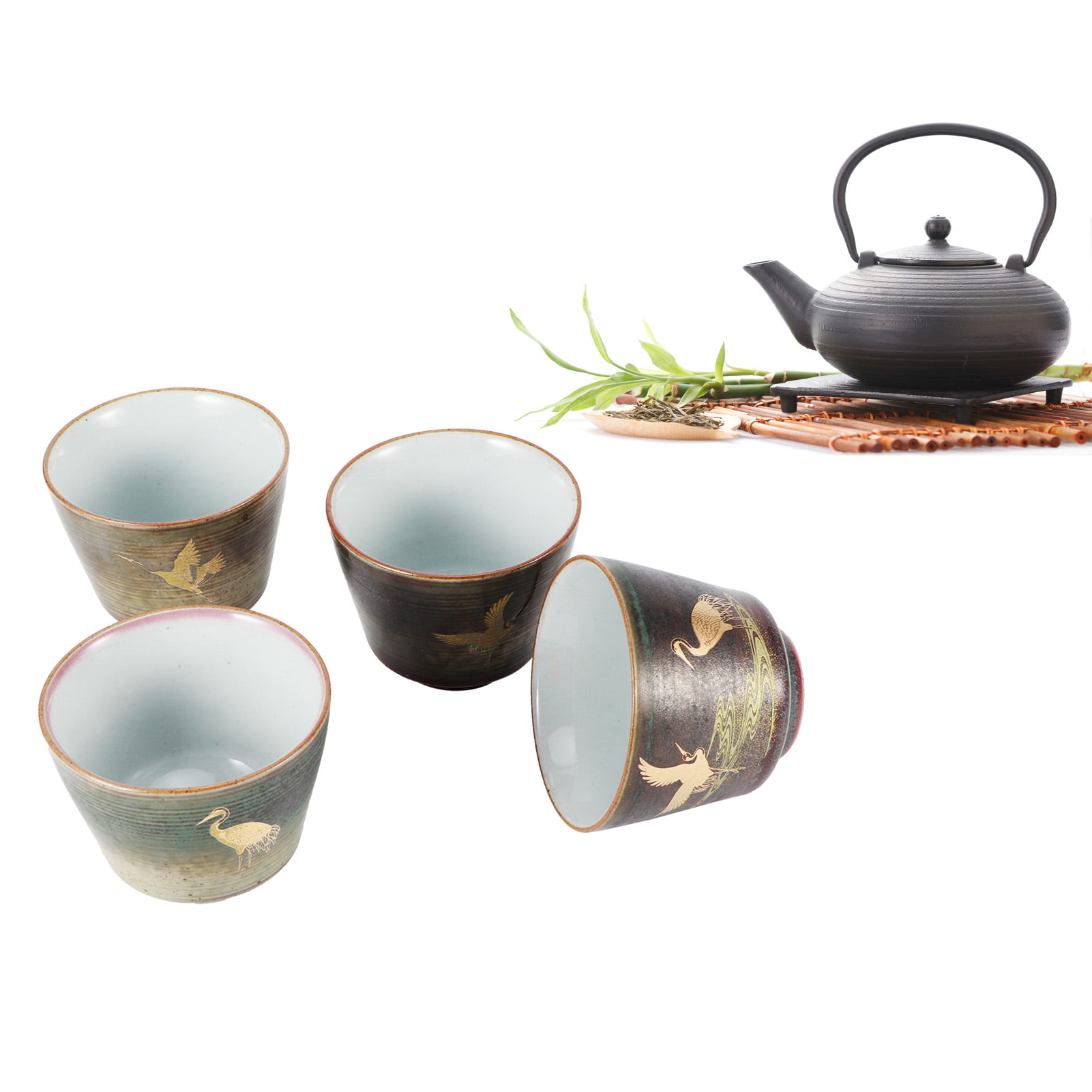 JapandiShop Kiln Ceramic Kung Fu Gift Tea Set Cups