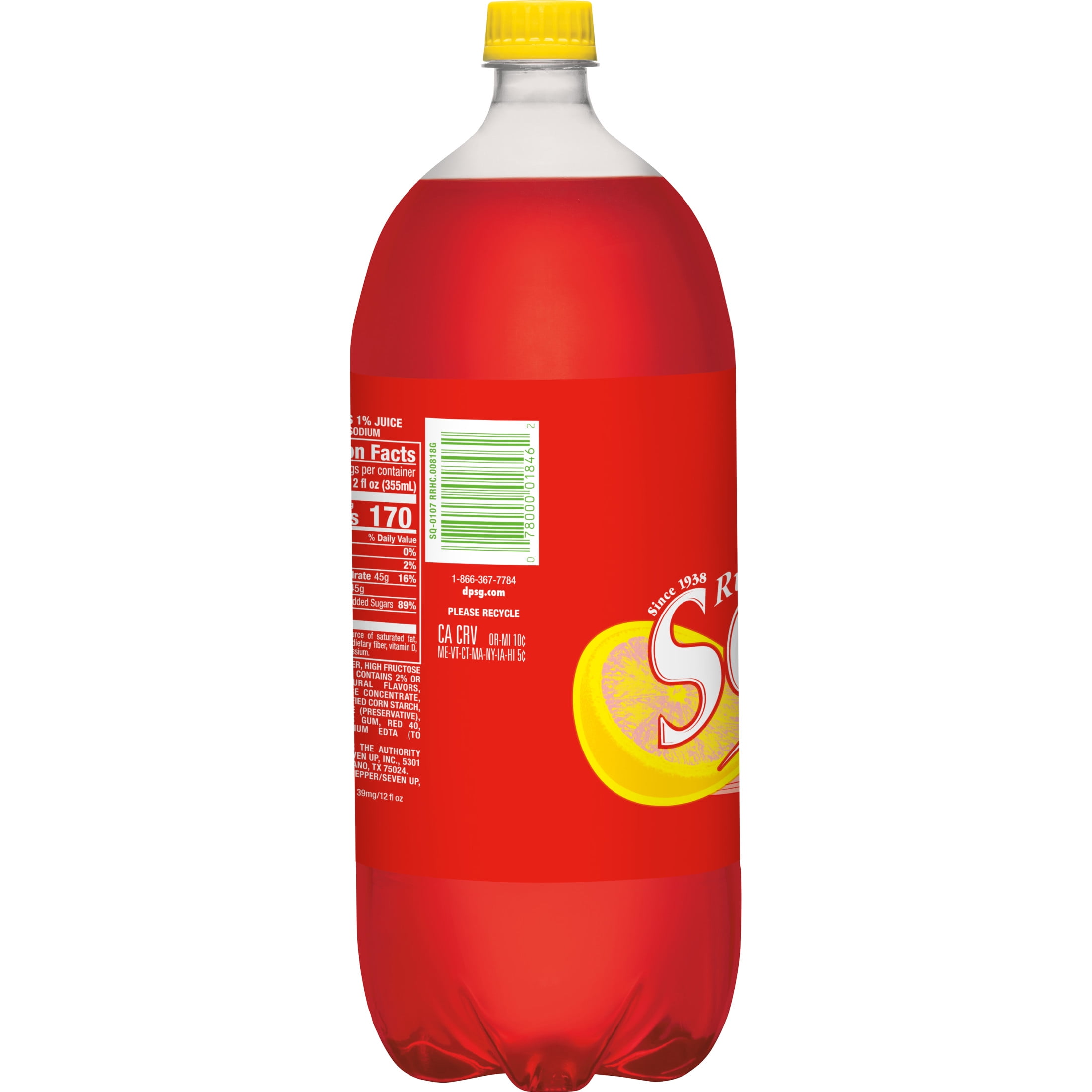 Squirt Ruby Red Grapefruit Soda Pop, 2 L, Bottle