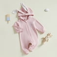 thumbnail image 5 of Coerni New Born Baby Easter Bunny Outfits Jumpsuits Boys Girls Cute Ear Hooded Onesie Zip Up Easter Rabbit Shaped Bodysuit, 5 of 9