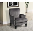 thumbnail image 2 of Best Master Furniture Saladin 30" Transitional Velvet Arm Chair in Gray, 2 of 2