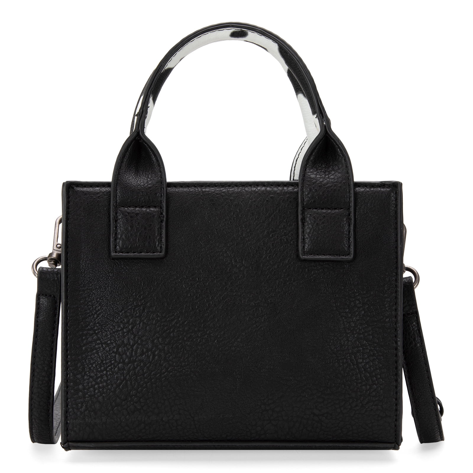 Wrangler Mini Tote Bag for Women Cow Print Western Crossbody Purse, Cow Print-Black