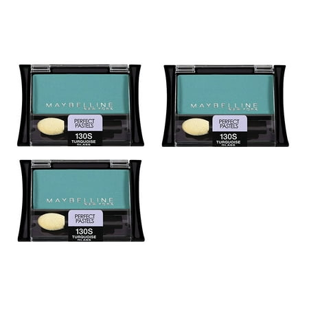 Pastel Shadow - Maybelline New York Expert Wear Eyeshadow, 130s Turquoise Glass Perfect Pastels, 0.09 Oz (3 Pack)