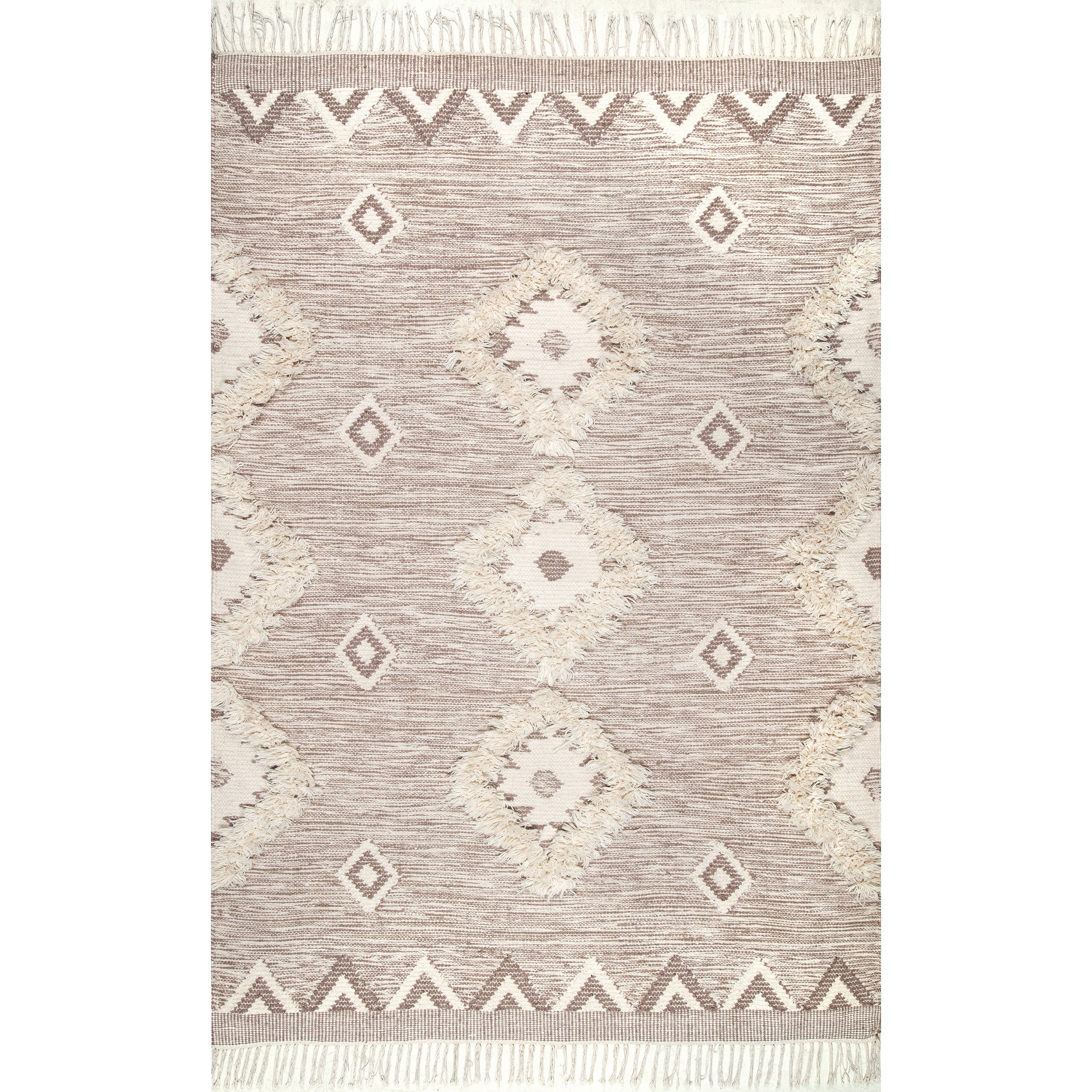 nuLOOM Savannah Moroccan Fringe Area Rug, 6' x 9', Beige