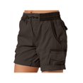 thumbnail image 3 of Women Cargo Shorts Summer Loose Hiking Shorts with Pockets Womens Plus Size Denim Shorts, 3 of 7