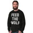 thumbnail image 6 of Feed The Wolf Sarcastic Hangry Gym Long Sleeve TShirt Men Women Brisco Brands S, 6 of 6