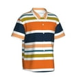 thumbnail image 2 of Easygdp Colorful Pastel Stripes Men's Hawaiian Shirts Print Lapel Short Sleeve for Beach, vacation, party, casual occasions - 3X-Large, 2 of 9