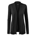 thumbnail image 1 of Made by Johnny Women's Women's Open Front Knit Cardigan XXXL BLACK, 1 of 6