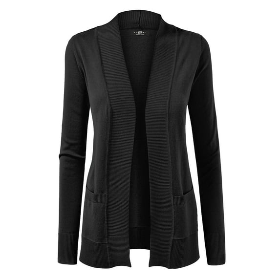 Made by Johnny Women's Women's Open Front Knit Cardigan XXXL BLACK