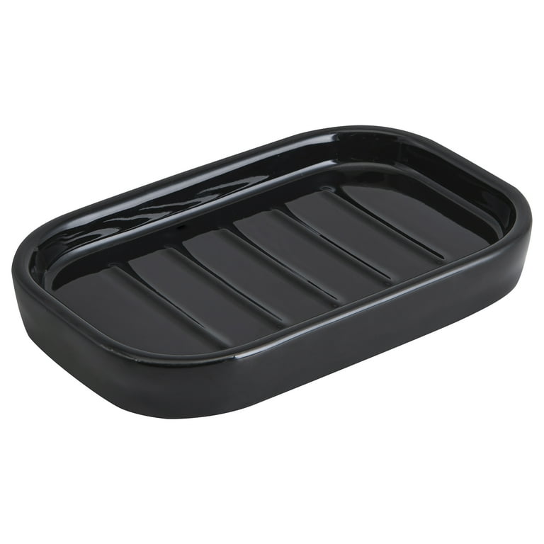 Mainstays Basic Ceramic Soap Dish Rich Black - Walmart.com