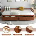 thumbnail image 6 of Costway Solid Wood, MDF, Engineered Wood Plywood Includes Hardware Twin to King size Daybed Cherry, 6 of 9