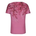 thumbnail image 5 of Floleo Women's Short Sleeve T-Shirts Plus Size Tops Loose Comfy Tee Round Neck Short Shirts Summer Blouse Print Fashion Shirts, 5 of 7