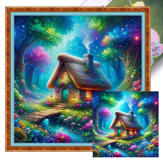 Hilo de algodón ecológico Wdftyju Bordado 11CT 40x40cm Kit Serie Paisaje