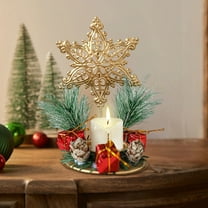 YHAICO Tray Golden Wrought Iron Window Display Candle Tray