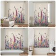 thumbnail image 6 of Watercolor Flowers Sheer Curtains 45 Inches Long, Retro Botanical Blooms Floral Butterfly Light Filering Curtains, Breathable Simi Curtain Privacy Drapes for Kitchen Bathroom Small Window Treatment, 6 of 9