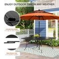 thumbnail image 3 of Sophia & William Metal 60" x 60" Patio Outdoor Square Dining Table for 8, Black, 3 of 6