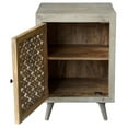 thumbnail image 3 of Pemberly Row Contemporary Solid Wood Hand-Carved Nightstand in Natural, 3 of 3