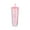 Pink, variant on Coquette Pink Bow Aesthetic Plastic Cups with Lids and Straws Cute Double Layer Clear Iced Coffee Cups Bulk Reusable Preppy Tumbler for Teen Girls Party Gifts Pink 700ml