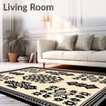 thumbnail image 2 of ODIKA 8x10 Machine Washable Non-Slip Area Rug, Elegant Medallion Lattice Framework Symmetrical Motif Ultra Soft Rug, None, 666818, 2 of 7