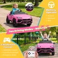 thumbnail image 5 of Lamborghini 12V Ride On Car for Kids, Electric Car with Remote Control, Music Player, Led Lights, Powered Ride On Toys for 3+ Years Olds Girls Boys, Pink, 5 of 9