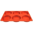 thumbnail image 2 of 1 Pack Silicone Muffin Pan & Cupcake Pans for Baking - 6 Cup Regular Size Egg Bites Molds (Red), 2 of 9