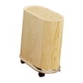 thumbnail image 1 of Cubo de basura con ruedas desmontables, práctico cubo de basura con tapa a presión. Madera, 1 of 9
