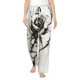 thumbnail image 1 of Balery Black And White Rose Pantalones de pijama para mujer, pijamas ultraligeros, pantalones de estar por casa-Small, 1 of 6