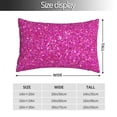 thumbnail image 2 of Fotbe Rose Red Glitter Funda de Almohada Decorativa Estilo Occidental, Lujo en Algodón, Fundas para Almohadas King, Cojín Estampado para Decoración del Hogar-20"x30", 2 of 6