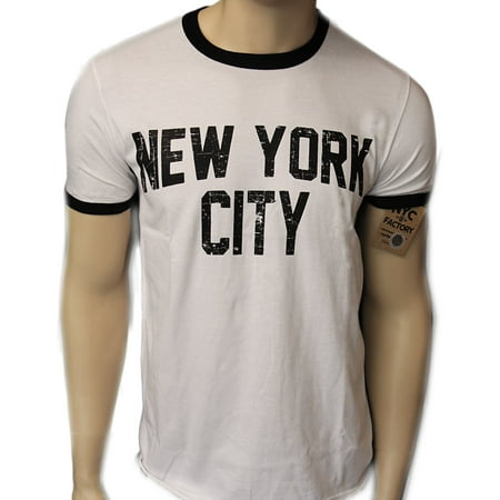 Nyc Factory - Retro Style New York City John Lennon T-shirt Ringer ...