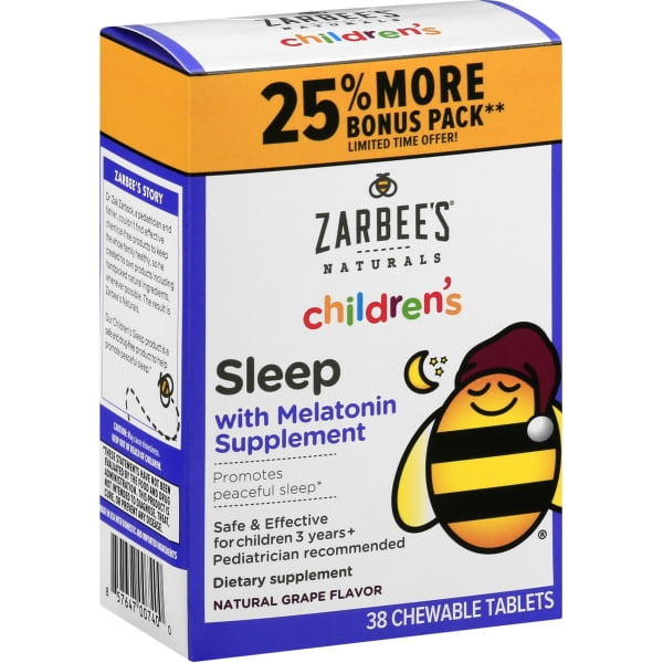 Zarbee's Naturals Children's Sleep with Melatonin Supplement Chewable