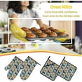 thumbnail image 6 of Colors Dachshund Weiner Dog Oven Mitts and Pot Holders Sets of 4, Heat-Resistant Hot Pads Non-Slip BBQ Gloves for Kitchen Baking Cooking Grilling, 6 of 6