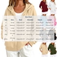 thumbnail image 4 of Women Full Zip Hooded Jacket Sevevn Drawstring Dual Side Pockets Long Sleeve Loose Casual Sweatshirt Outerwear For Spring Fall Daily Wear, 4 of 9