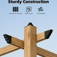 thumbnail image 6 of WildBreak Outdoor Pergola 10x10 Ft, Wood Grain Metal, with Retractable Canopy, Grey, 6 of 10