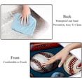 thumbnail image 4 of Baseball Outdoor Canvas Picnic Blanket Waterproof and Foldable Mat with Carry Strap - Large Size for Family and Friends - Durable and Easy to Clean - Blue and White Stripes Design, 4 of 6
