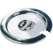 Update International Solid Inset Cover/ Lid with Handle, Stainless Steel, 5.5" Inside Diameter x 7.687" Outside Diameter | 1/Each